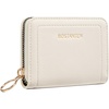 image:imageBOSTANTEN Credit Card Holder RFID Leather Small Wallets Woman Accordion Zipper Card Wallet BeigeBeige