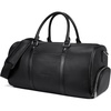 image:imageBOSTANTEN Genuine Leather Travel Weekender Overnight Duffel Bag Gym Sports Luggage Tote Duffle Bags for Men Medium 185X925X1050Ablack