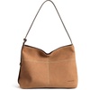 image:imageBOSTANTEN Hobo Bags for Women Suede and Vegan Leather Shoulder Handbag Purse for Everyday Work TravelSuede Brown