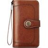image:imageBOSTANTEN Leather Wallet for Women RFID Blocking Zip Around Credit Cards Holder Phone Clutch1ABrown