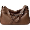 image:imageBOSTANTEN Medium Vegan Leather Shoulder Handbag for Women Vintage Lightweight Hobo Purse with Adjustable Wide Strap for WorkBrown