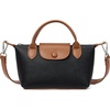 image:imageBOSTANTEN Mini Tote for Women Crossbody Bag with Adjustable Strap Top Handle Summer Purse for Everyday UseBlack With Brown