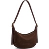 image:imageBOSTANTEN Purses for Women Crescent Crossbody Bag Vegan Leather Shoulder Hobo Handbag Adjustable StrapRegular Suede Coffee