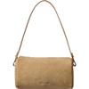 image:imageBOSTANTEN Shoulder Bag for Women Suede Leather Handbags Crossbody Purse Vintage Barrel Bag with 2 Adjustable StrapBeige