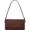 image:imageBOSTANTEN Shoulder Bag for Women Suede Leather Handbags Crossbody Purse Vintage Barrel Bag with 2 Adjustable StrapCoffee