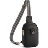 image:imageBOSTANTEN Sling Bag Crossbody Bags for Women Trendy Crossbody Purse Leather Chest BagAblack