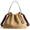 image:imageBOSTANTEN Slouchy Hobo Bags for Women Drawstring Shoulder Handbag Soft Crossbody Purse with 2 StrapsSuede Tan