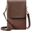image:imageBOSTANTEN Small Crossbody Bags for Women Phone Purse with RFID  Vegan Leather and Suede Blend Adjustable Shoulder Strap Card Slot Travel Shopping and Daily Use Fits Phones Up to 69Faux Suedeleather Coffee