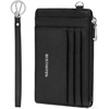 image:imageBOSTANTEN Small Wallet For Women RFID Leather Credit Card Holder Slim Wristlet Keychain Wallet With Zipper PocketBlack