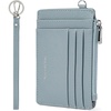 image:imageBOSTANTEN Small Wallet For Women RFID Leather Credit Card Holder Slim Wristlet Keychain Wallet With Zipper PocketBlue