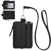image:imageBOSTANTEN Small Wallet RFID Minimalist Zip ID Case Wallet with Lanyard Keychain Water Resistant Card Wallets for Women amp Men BlackBlack