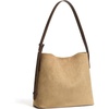 image:imageBOSTANTEN Suede Bucket Bag for Women Ladies Shoulder Purse with Adjustable Strap Handbag with Inner Pouch for Work TravelTan
