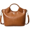 image:imageBOSTANTEN Vegan Leather Purses for Women Soft Top Handle Satchel Crossbody Zipper Handbag with Detachable Shoulder StrapBrown