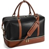image:imageBOSTANTEN Weekender Bags for Women Leather Travel Duffle Bag Carry On Overnight Duffel with Shoe CompartmentABlackBrown