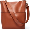 image:imageBOSTANTEN Womens Leather Designer Handbags Tote Purses Shoulder Bucket BagsA03brown