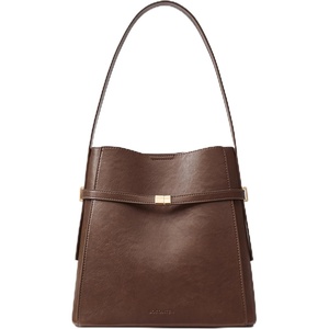image:imageBOSTANTEN Bucket Bag Soft Vegan Leather Purses for Women Trendy Shoulder Handbags with Separate PouchDark Coffee