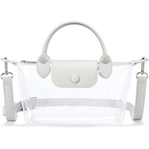 image:imageBOSTANTEN Clear Bag for Stadium Approved Crossbody Purse Handbags for Concerts Sports EventsLight Grey