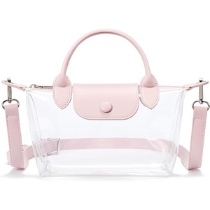 image:imageBOSTANTEN Clear Bag for Stadium Approved Crossbody Purse Handbags for Concerts Sports EventsLight Pink