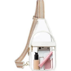 image:imageBOSTANTEN Clear Bag for Stadium Events Clear Fanny Pack Durable Crossbody Purse for Sports Concerts Travel Daily OutingsWhite