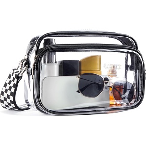 image:imageBOSTANTEN Clear Bag for Women Stadium Approved Clear Bags Crossbody Purse Trendy for Concerts Sports EventsZ03checkered Pattern