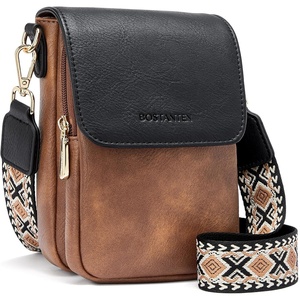 image:imageBOSTANTEN Crossbody Bags for Women Cell Phone Purse Leather Wallet Handbags with Card SlotsA02black With Brown
