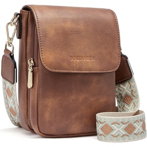 image:imageBOSTANTEN Crossbody Bags for Women Cell Phone Purse Leather Wallet Handbags with Card SlotsA03brown