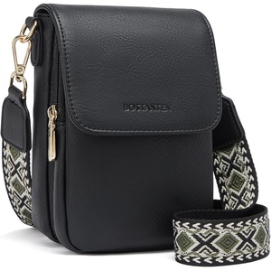 image:imageBOSTANTEN Crossbody Bags for Women Cell Phone Purse Leather Wallet Handbags with Card SlotsA05black