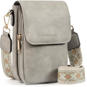 image:imageBOSTANTEN Crossbody Bags for Women Cell Phone Purse Leather Wallet Handbags with Card SlotsA06grey