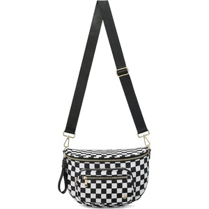 image:imageBOSTANTEN Crossbody Bags for Women Cross Body Purse Checkered Bum Bag Large Diaper Purse for Moms Perfect for WorkTravelPiano Keys
