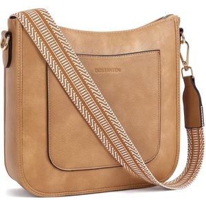 image:imageBOSTANTEN Crossbody Bags for Women Trendy Vegan Leather Guitar Strap Purse for Spring TravelA03tan