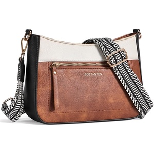 image:imageBOSTANTEN Crossbody Purses for Women Medium Shoulder Bag Quilted Handbags with Zipper PocketZ01beige With Brown
