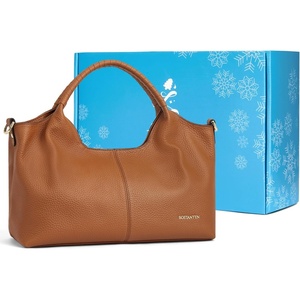 image:imageBOSTANTEN Genuine Leather Purses for Women Designer Handbags Crossbody Shoulder Bags Top Handle Satchel with Adjustable StrapHaven Brown