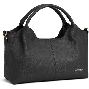image:imageBOSTANTEN Genuine Leather Purses for Women Designer Handbags Crossbody Shoulder Bags Top Handle Satchel with Adjustable StrapL02black