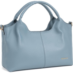 image:imageBOSTANTEN Genuine Leather Purses for Women Designer Handbags Crossbody Shoulder Bags Top Handle Satchel with Adjustable StrapL04blue