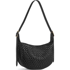image:imageBOSTANTEN Purses for Women Crescent Crossbody Bag Vegan Leather Shoulder Hobo Handbag Adjustable StrapSmall Black