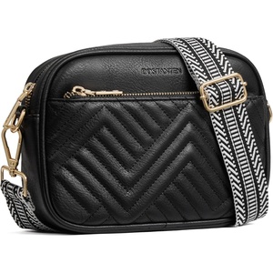 image:imageBOSTANTEN Quilted Crossbody Bags for Women Vegan Leather Purses Shoulder Handbags with Wide StrapBlack