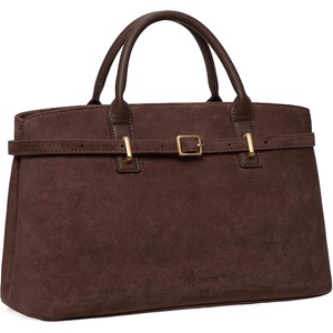 image:imageBOSTANTEN Satchel Bags for Women Vegan Leather Structured Tote Handbag Trendy Top Handle Bag with Removable StrapCoffee