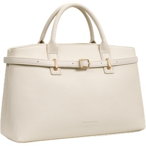 image:imageBOSTANTEN Satchel Bags for Women Vegan Leather Structured Tote Handbag Trendy Top Handle Bag with Removable StrapWhite