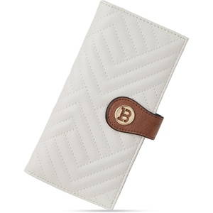 image:imageBOSTANTEN Slim Wallet Women Leather RFID Blocking Credit Card Holder Bifold Thin Wallet with Zipper Pocket BlackBrownBeigeBrown