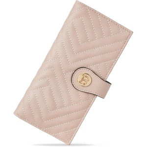 image:imageBOSTANTEN Slim Wallet Women Leather RFID Blocking Credit Card Holder Bifold Thin Wallet with Zipper Pocket BlackBrownPink