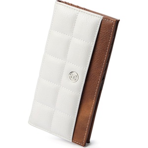 image:imageBOSTANTEN Slim Wallet Women Leather RFID Blocking Credit Card Holder Bifold Thin Wallet with Zipper Pocket BlackBrownS  Beige and Brown