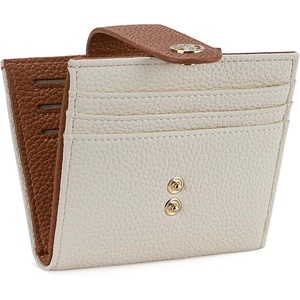 image:imageBOSTANTEN Slim Wallet for Women Small RFID Blocking Credit Card Holder Leather Bifold Wallets with Zipper Coin Pocket Beige1BeigeBrown