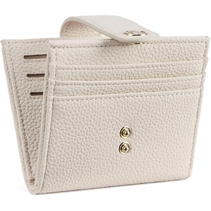 image:imageBOSTANTEN Slim Wallet for Women Small RFID Blocking Credit Card Holder Leather Bifold Wallets with Zipper Coin Pocket BeigeBeige