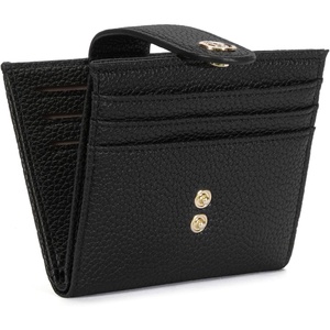 image:imageBOSTANTEN Slim Wallet for Women Small RFID Blocking Credit Card Holder Leather Bifold Wallets with Zipper Coin Pocket BeigeBlack
