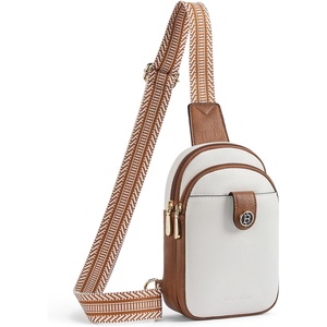 image:imageBOSTANTEN Sling Bag Crossbody Bags for Women Trendy Crossbody Purse Leather Chest BagAbeige