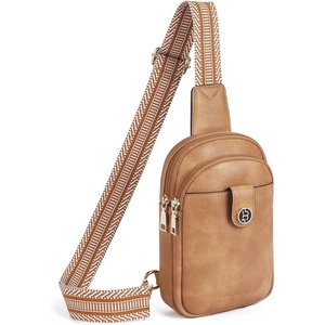 image:imageBOSTANTEN Sling Bag Crossbody Bags for Women Trendy Crossbody Purse Leather Chest BagAcamel Brown
