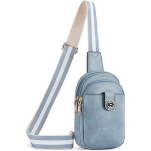 image:imageBOSTANTEN Sling Bag Crossbody Bags for Women Trendy Crossbody Purse Leather Chest BagAdenim Blue