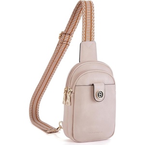 image:imageBOSTANTEN Sling Bag Crossbody Bags for Women Trendy Crossbody Purse Leather Chest BagApink