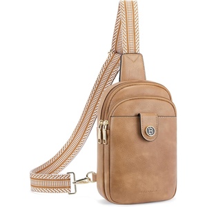 image:imageBOSTANTEN Sling Bag Crossbody Bags for Women Trendy Crossbody Purse Leather Chest BagBcamel Brownlarge