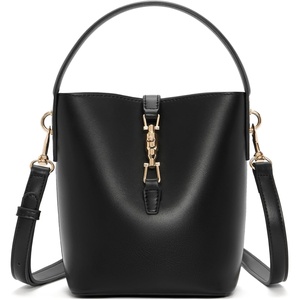 image:imageBOSTANTEN Small Bucket Bag for Women Crossbody Bags Trendy Vegan Leather Shoulder Purses Designer Ladies HandbagsBlack